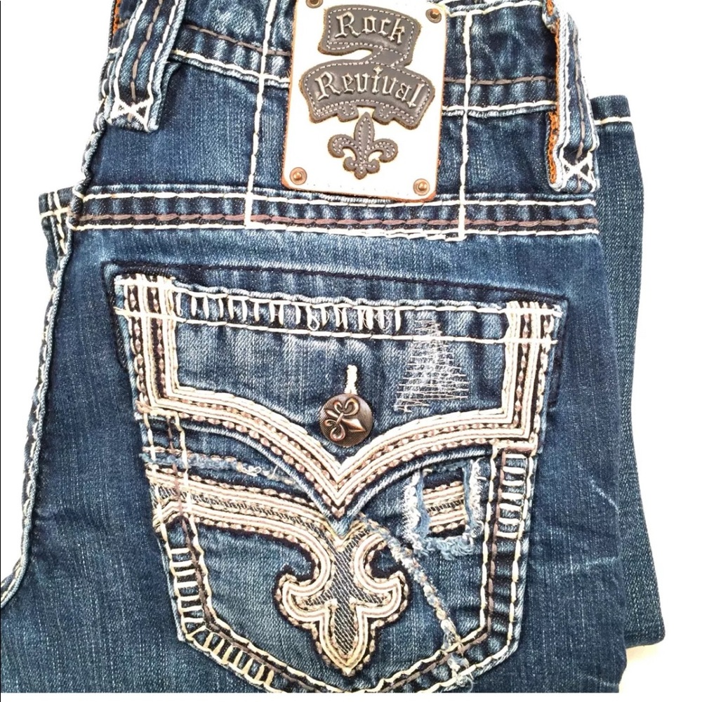 ROCK REVIVAL JEANS RICKY SLIM BOOT 31x32